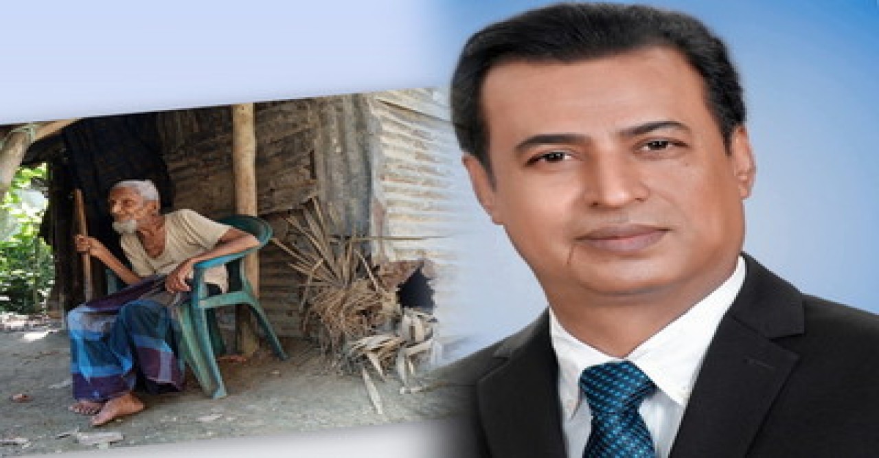 গণমাধ্যমে সংবাদ প্রকাশের পর শতবর্ষী বৃদ্ধের পাশে বিএনপি নেতা এম এ মতীন