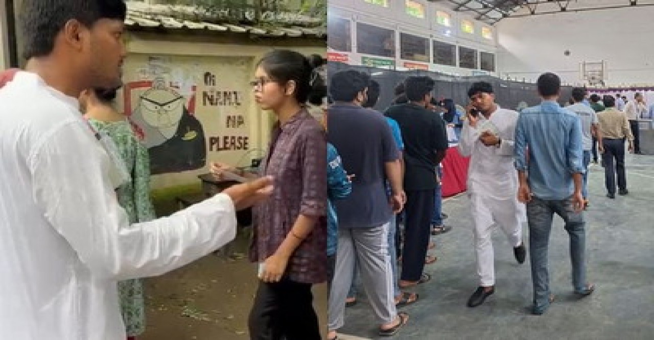 নিয়ম ভেঙে ভোট কেন্দ্রে ঢুকে পড়লেন আবিদুল