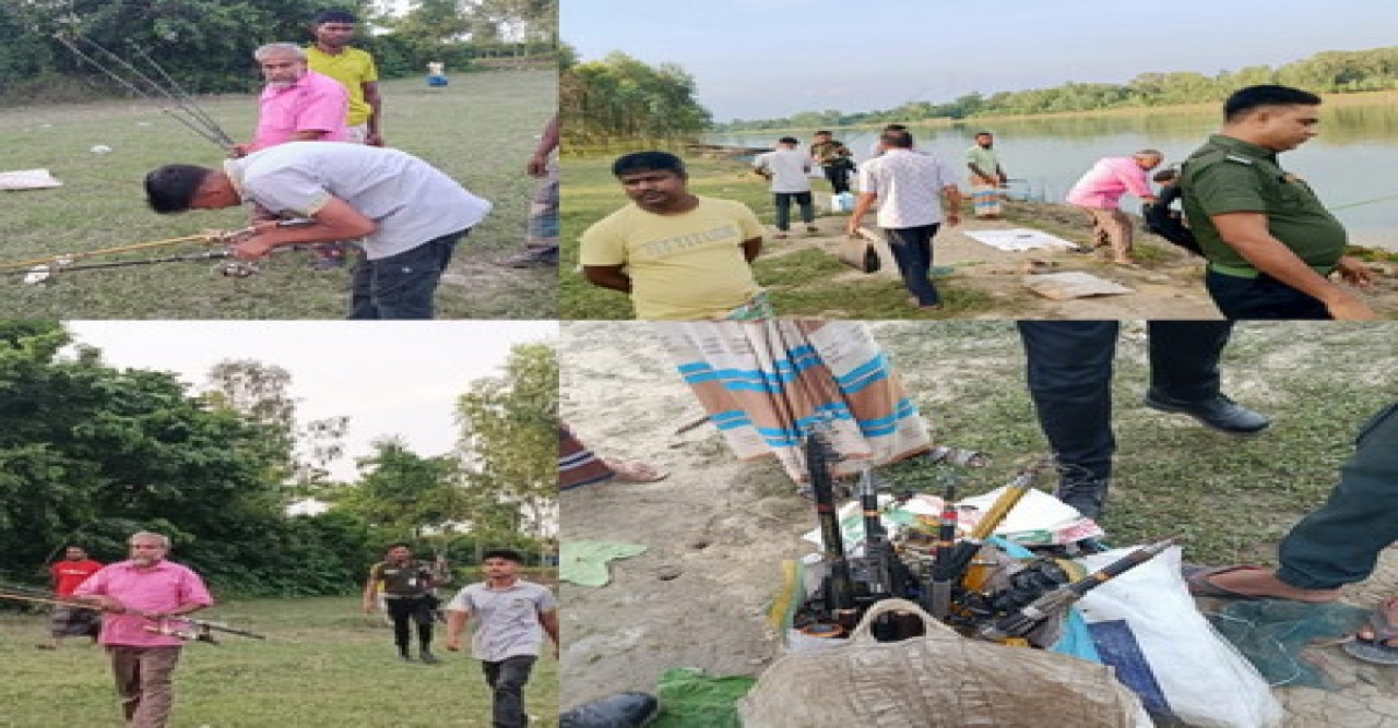 মান্দায় নির্দেশনা উপেক্ষা করে অভয়াশ্রমে মৎস্য শিকার ১৫ হুইল জব্দ