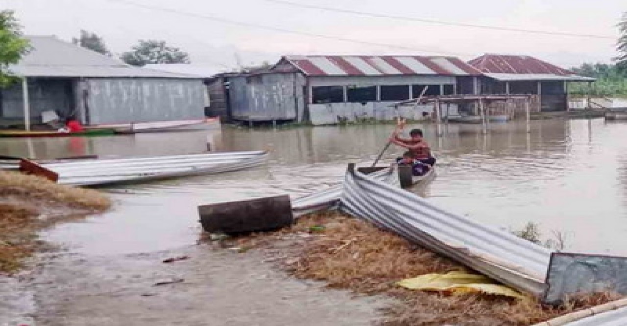 পানি কমলেও বাড়ছে পদ্মার ভাঙন, সরিয়ে নেয়া হয়েছে বিদ্যু এর পোল