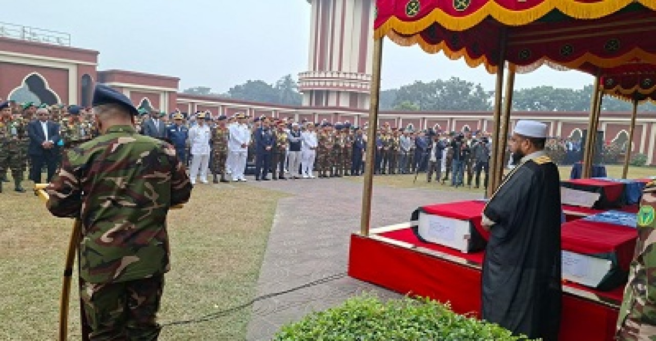 সুদানে নিহত সেনাবাহিনীর ৬ সদস্যের জানাজা সম্পন্ন