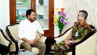 বিআইআরসি‘র ডেপুটি কমান্ড্যান্ট ও স্টেশন কমান্ডার এর সাথে রাসিক প্রশাসকের সৌজন্য সাক্ষাৎ