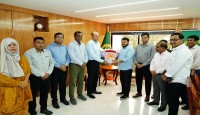 রাসিক প্রশাসকের সঙ্গে রাজশাহী ওয়াসার এমডির সৌজন্য সাক্ষাৎ